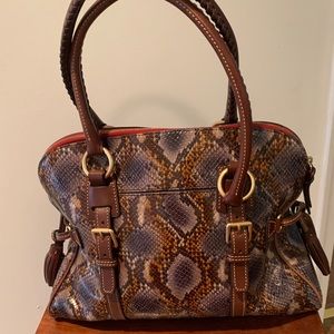Dooney and Bourke Python Dome Buckle Satchel